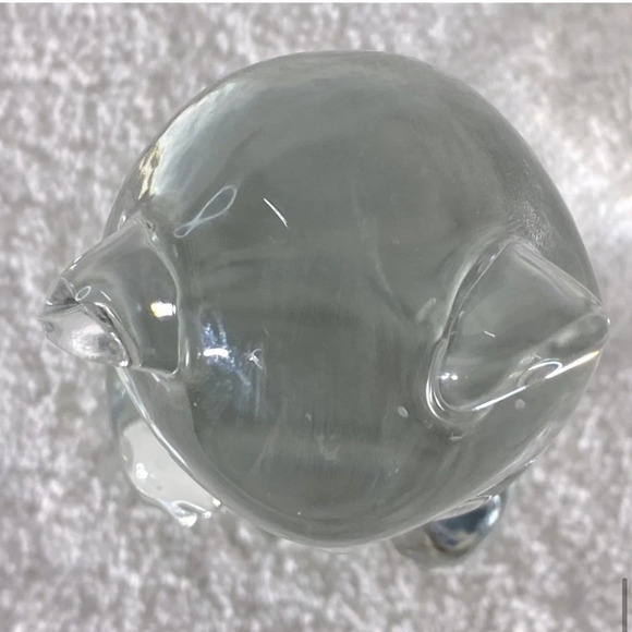 Vintage Fenton Crystal Clear Glass Bear  Paper Weight Figurine - Picture 11 of 13